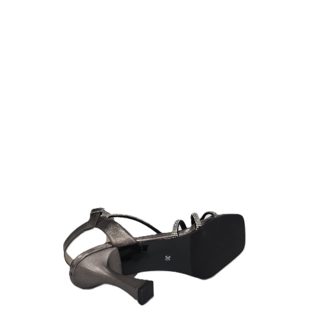 Дамски елегантни сандали / естествена кожа / никел   /713-36