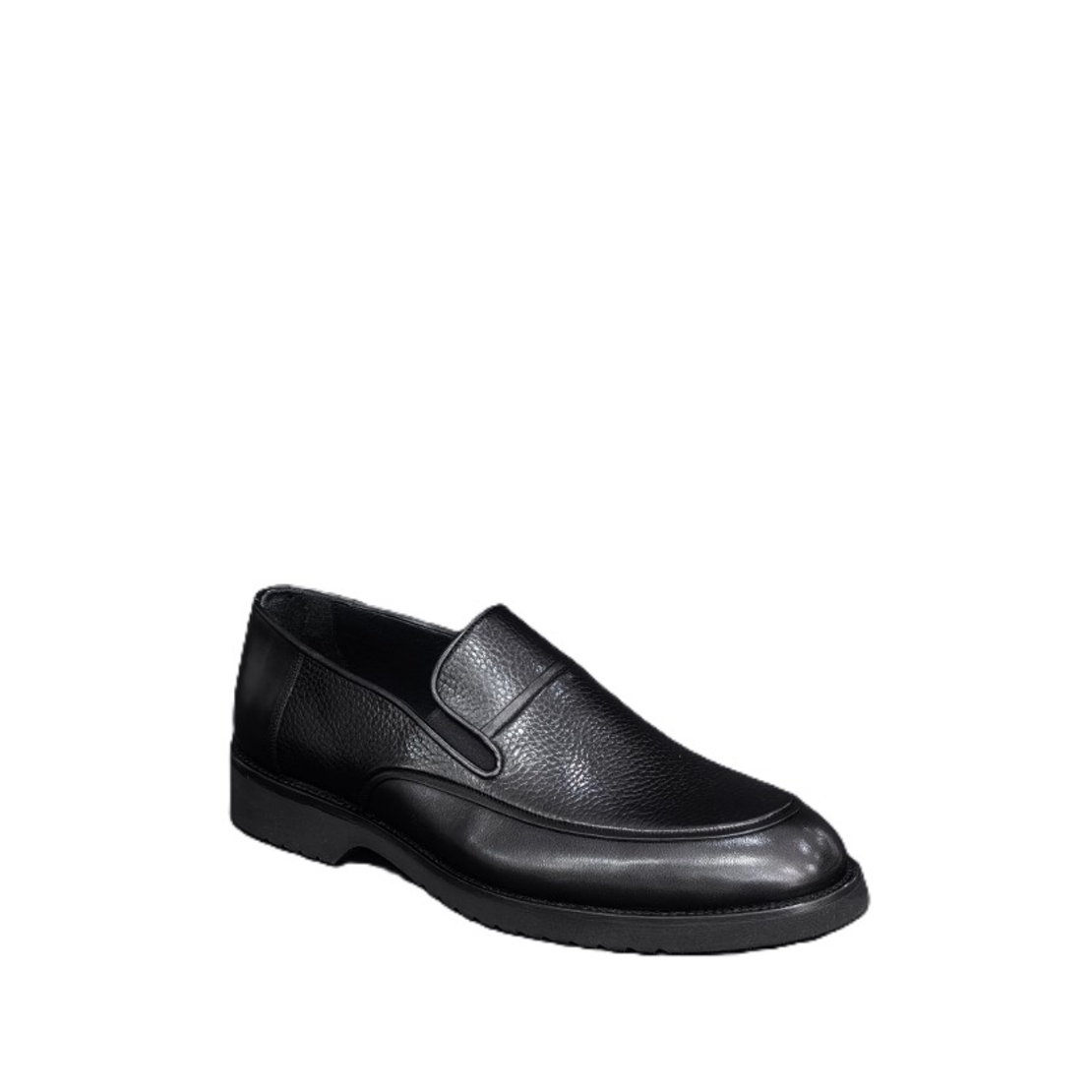 Men's moccasins / loafers / genuine leather / 710-84/black