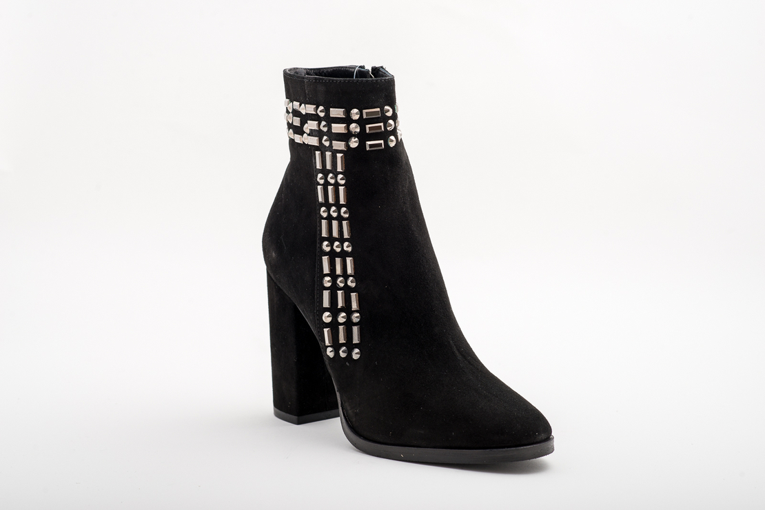 Ladies' elegant boots / genuine leather /5805/black