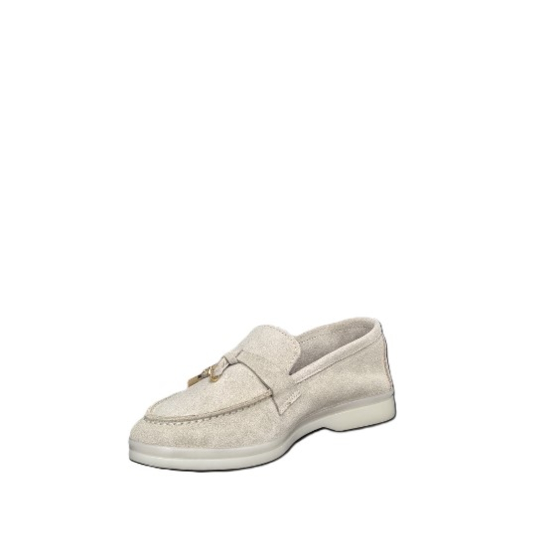 Women's moccasins / loafers / genuine leather / beige /77-50