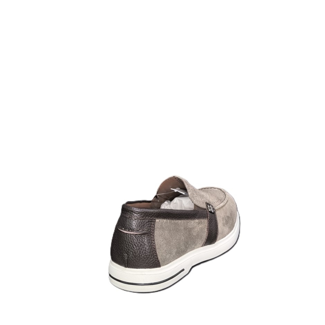 Men's moccasins/ loafers/ genuine leather/74-50/beige+ brown