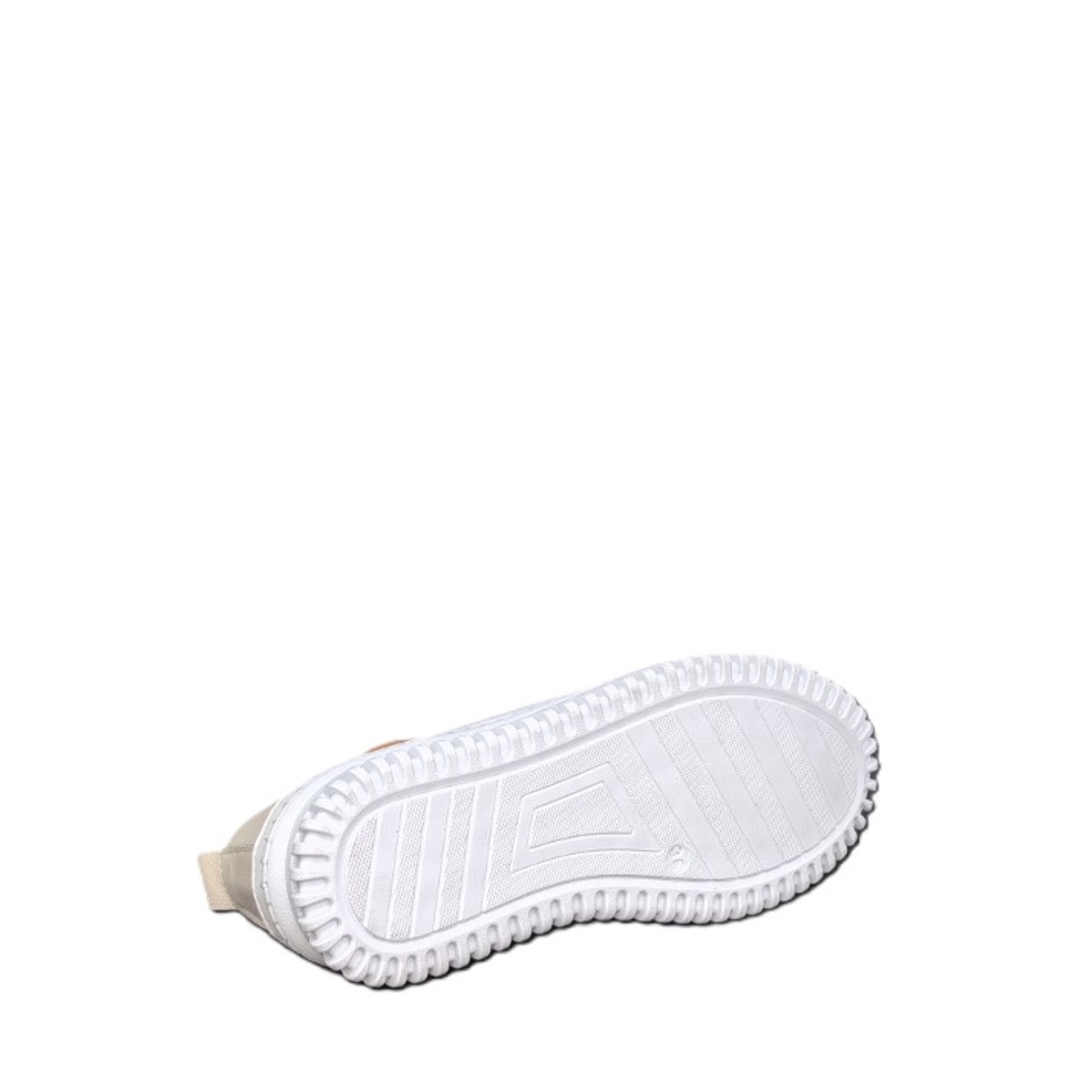 Дамски кец/сникърс/естествена кожа/7120/бяло+бежаво/анатомична стелка