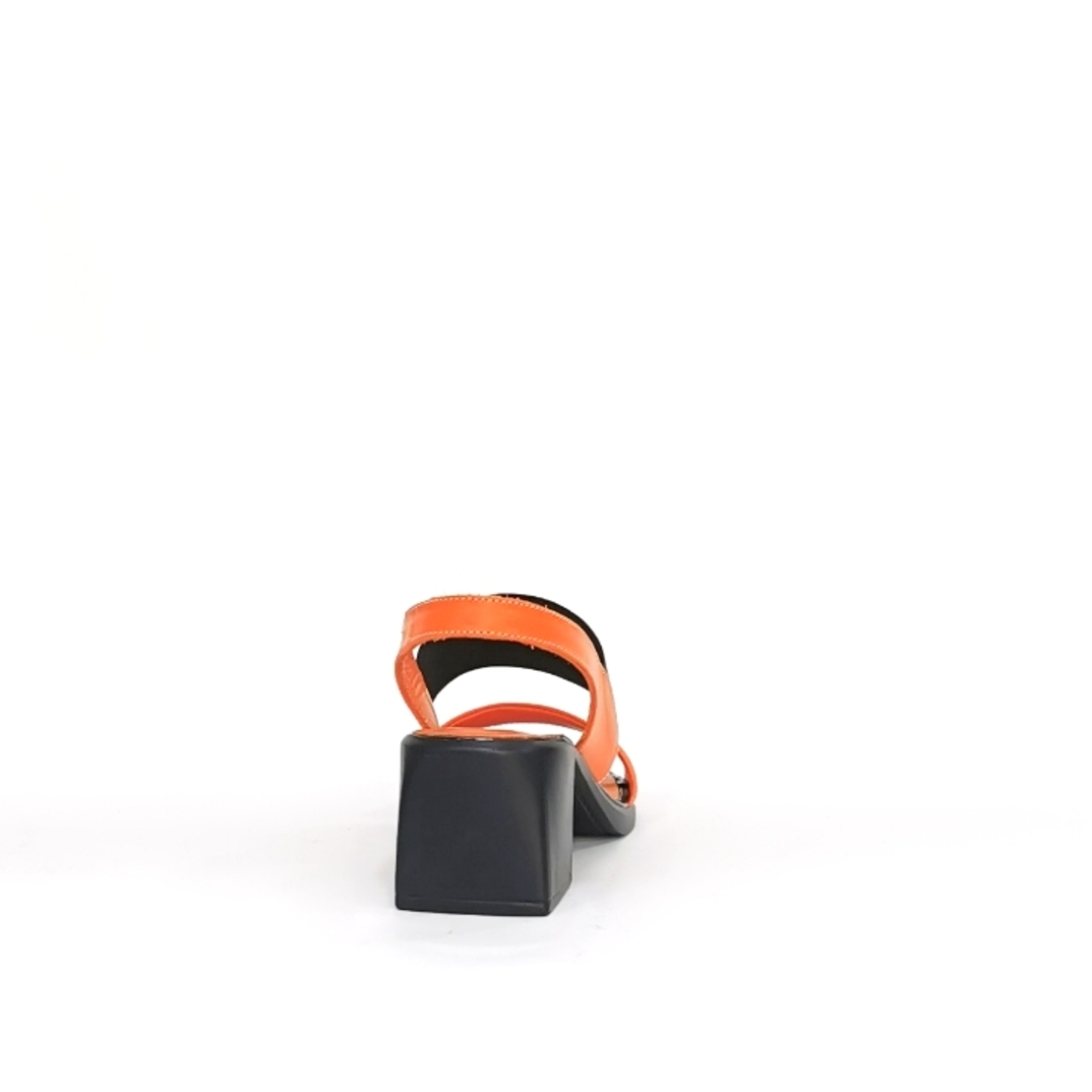 Women's elegant sandal / natural leather / orange / 77052