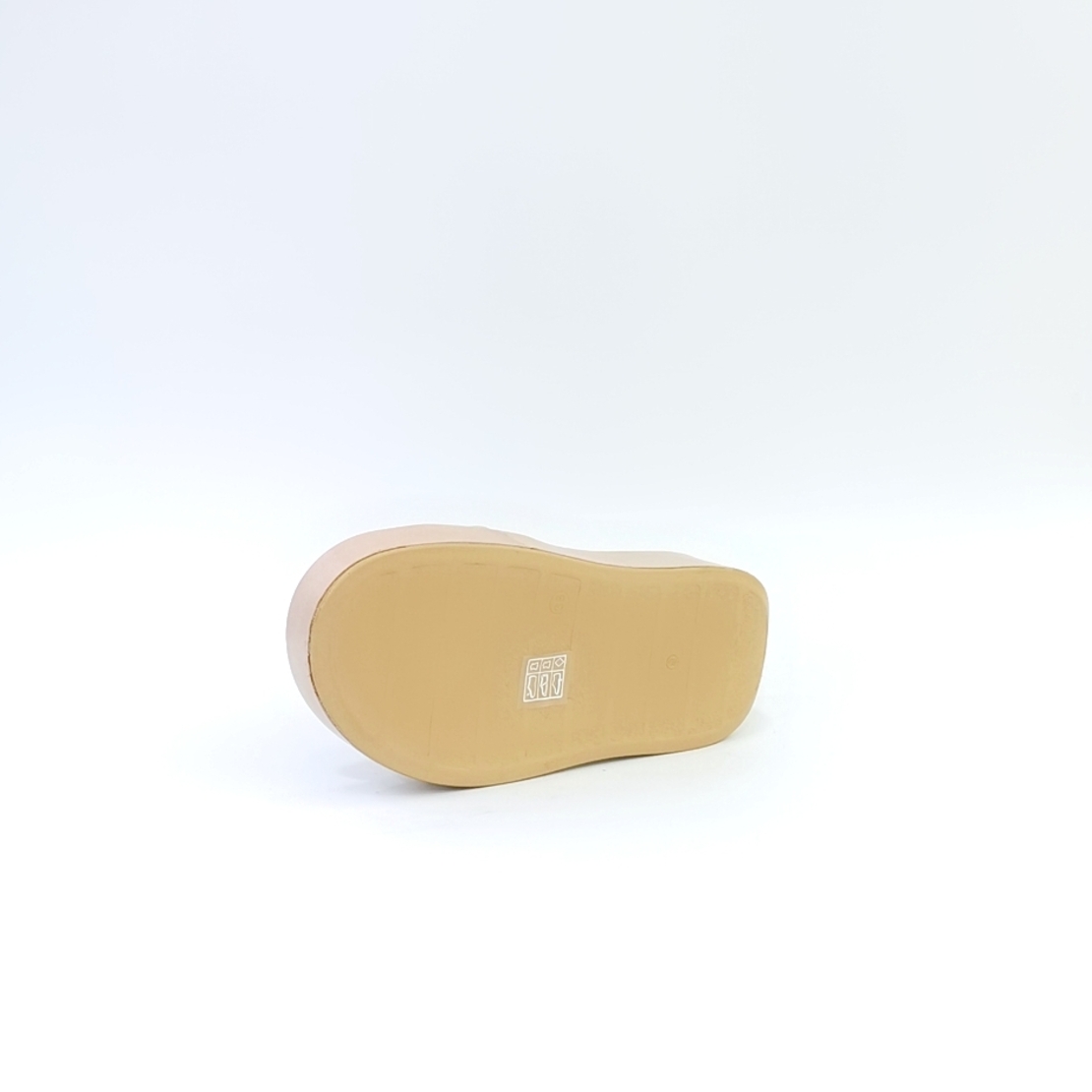 Women's slippers / anatomical / natural  leather / powder /7544