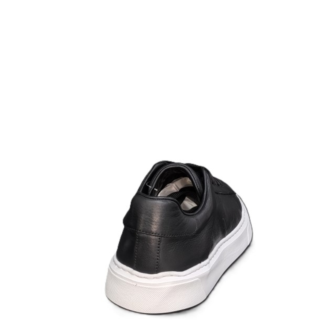 Мъжки сникърс / кец / естествена кожа / 705-5 / черно /анатомична стелка