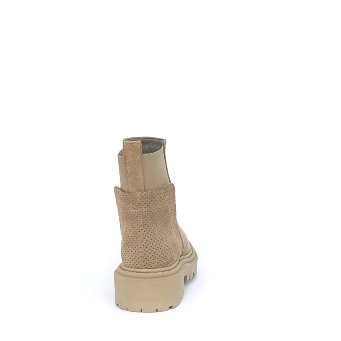 Women's casual boots made of natural leather in beige color/76694