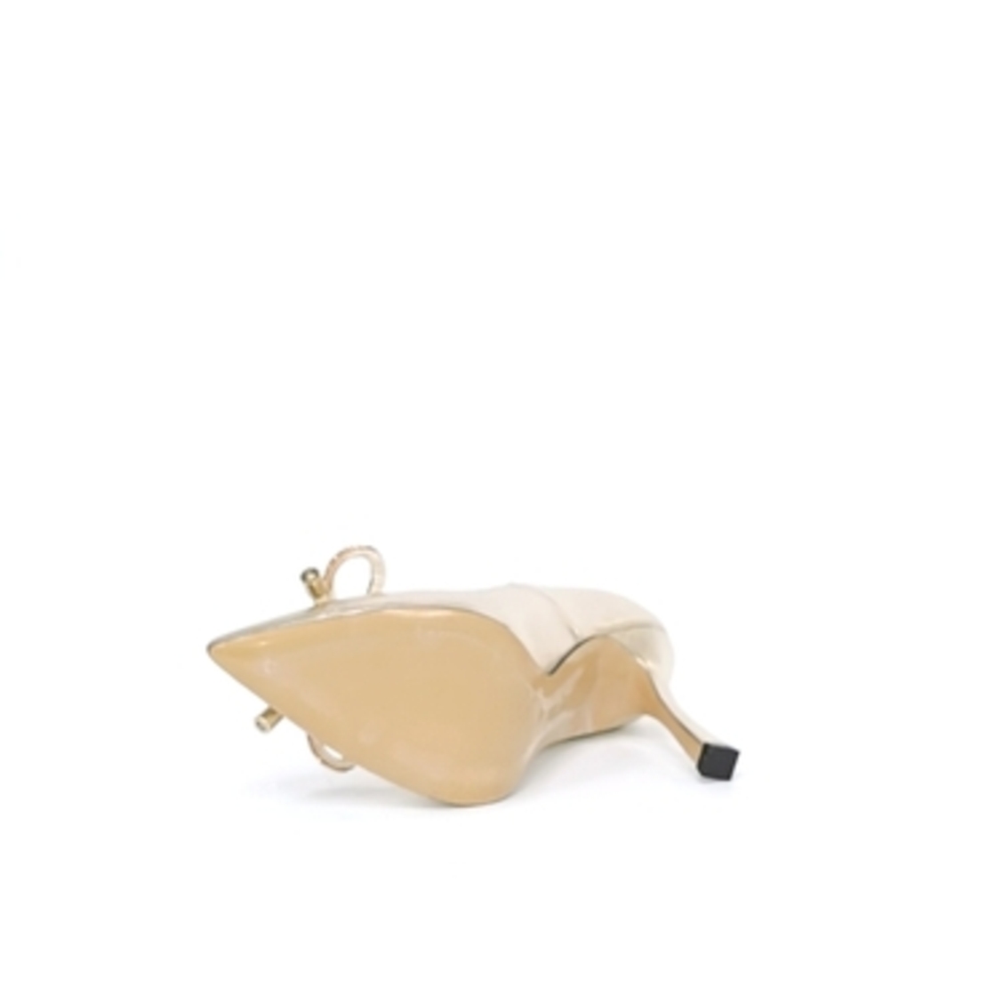 Women's elegant shoes made of natural leather in gold /73346
