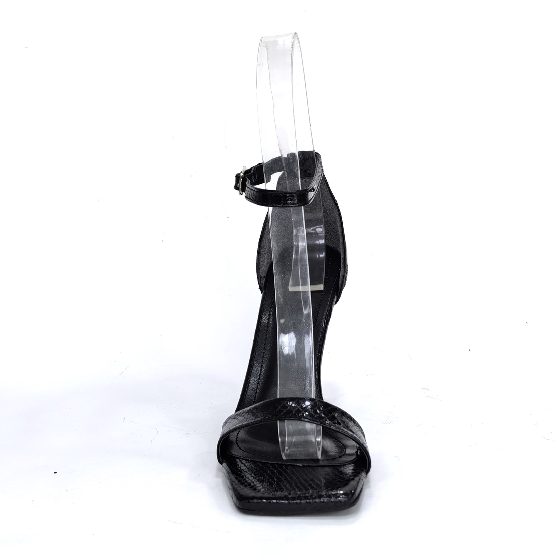 Женские элегантные босоножки / экокожа / черные /753-7