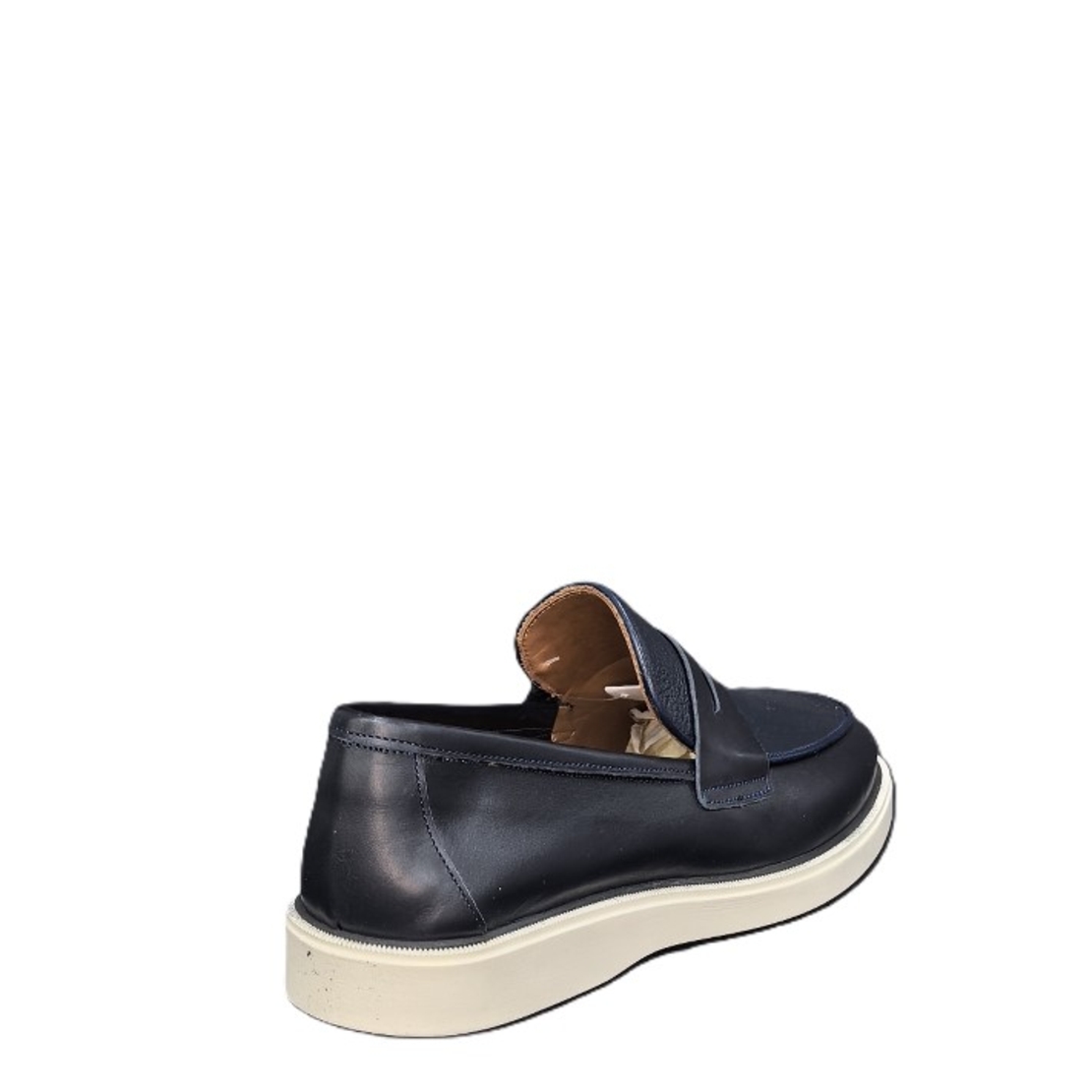 Мъжки мокасини / лоуфъри  / естествена кожа / 702-3/синьо/анатомична стелка