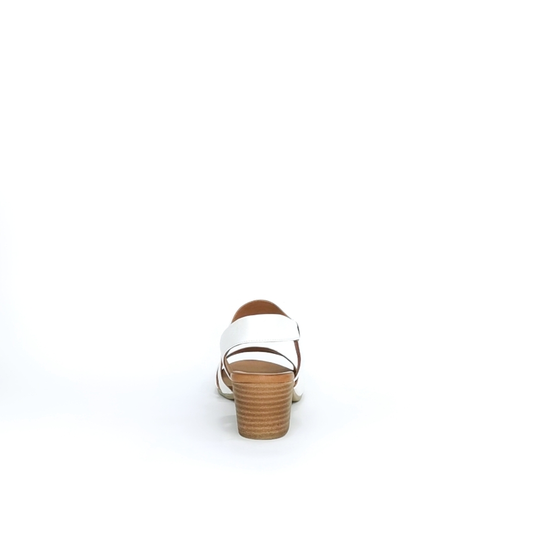 Women's elegant sandals / natural  leather / white/7108