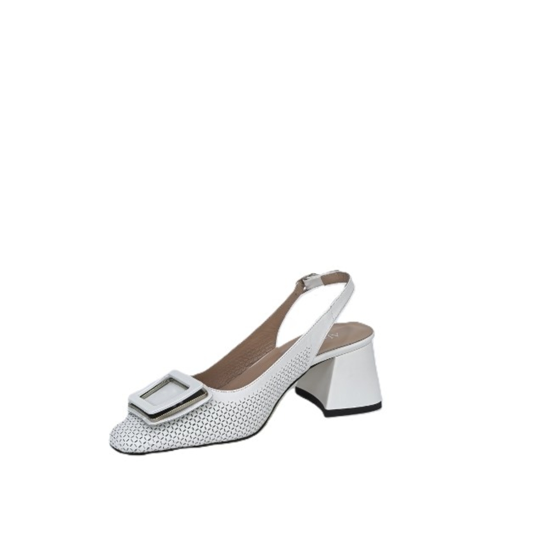 Women's elegant shoes / natural  leather / white /708-168