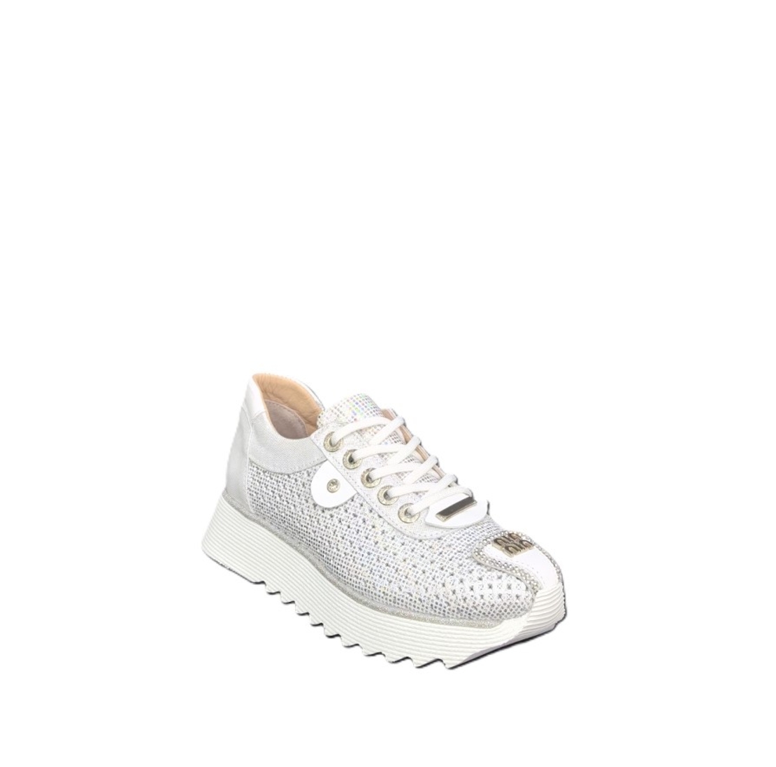 Дамски сникърс /естествена кожа/анатомична стелка/767/сребро