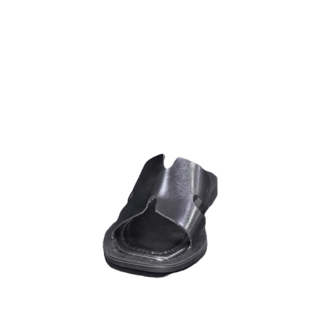 Women's slippers / genuine leather / 7566/black