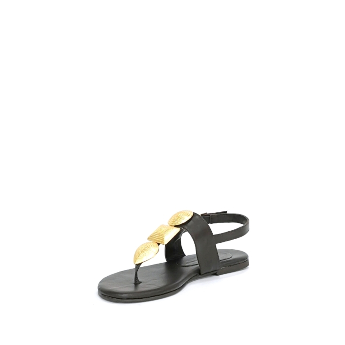Women's sandals / natural leather / dark brown /7280