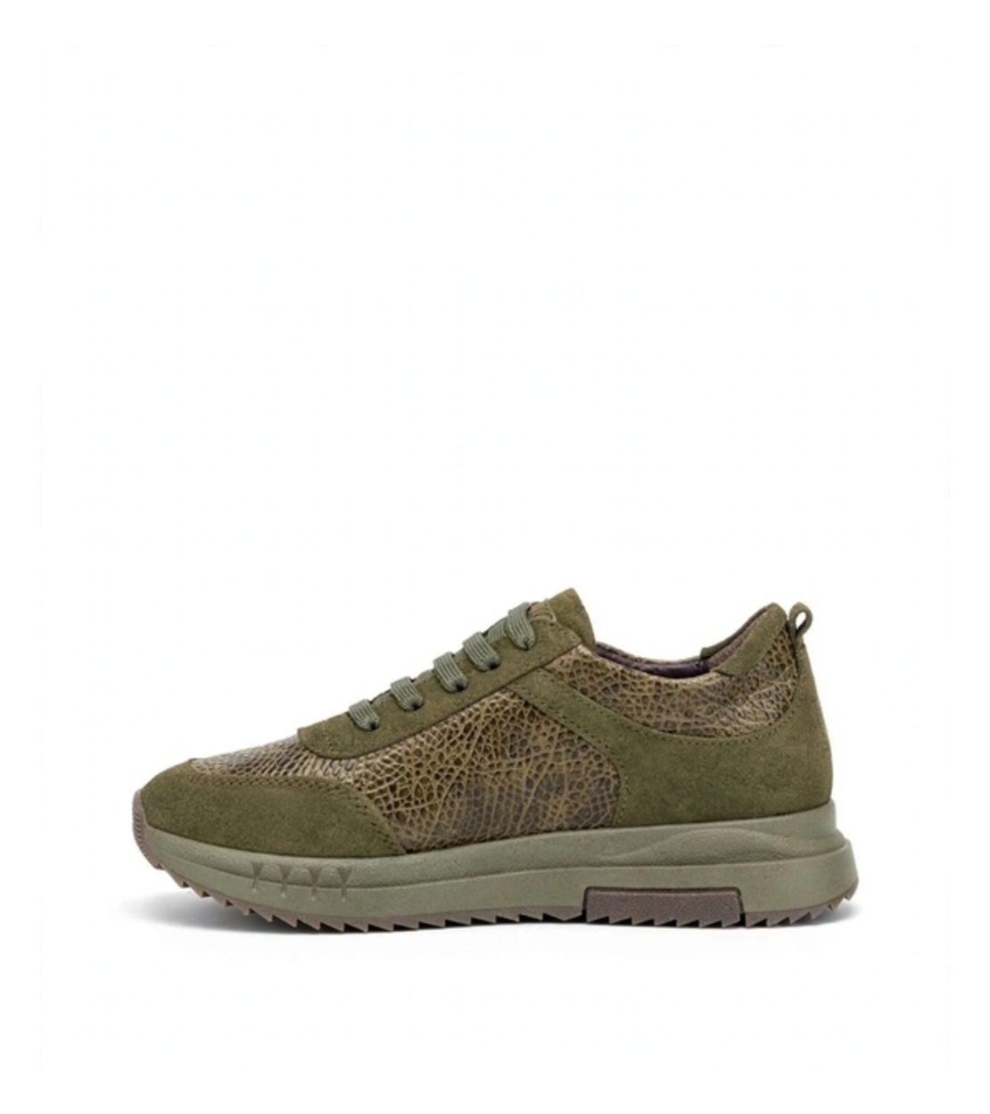 Women's sneakers / genuine leather / 724-41 / green / anatomic insole