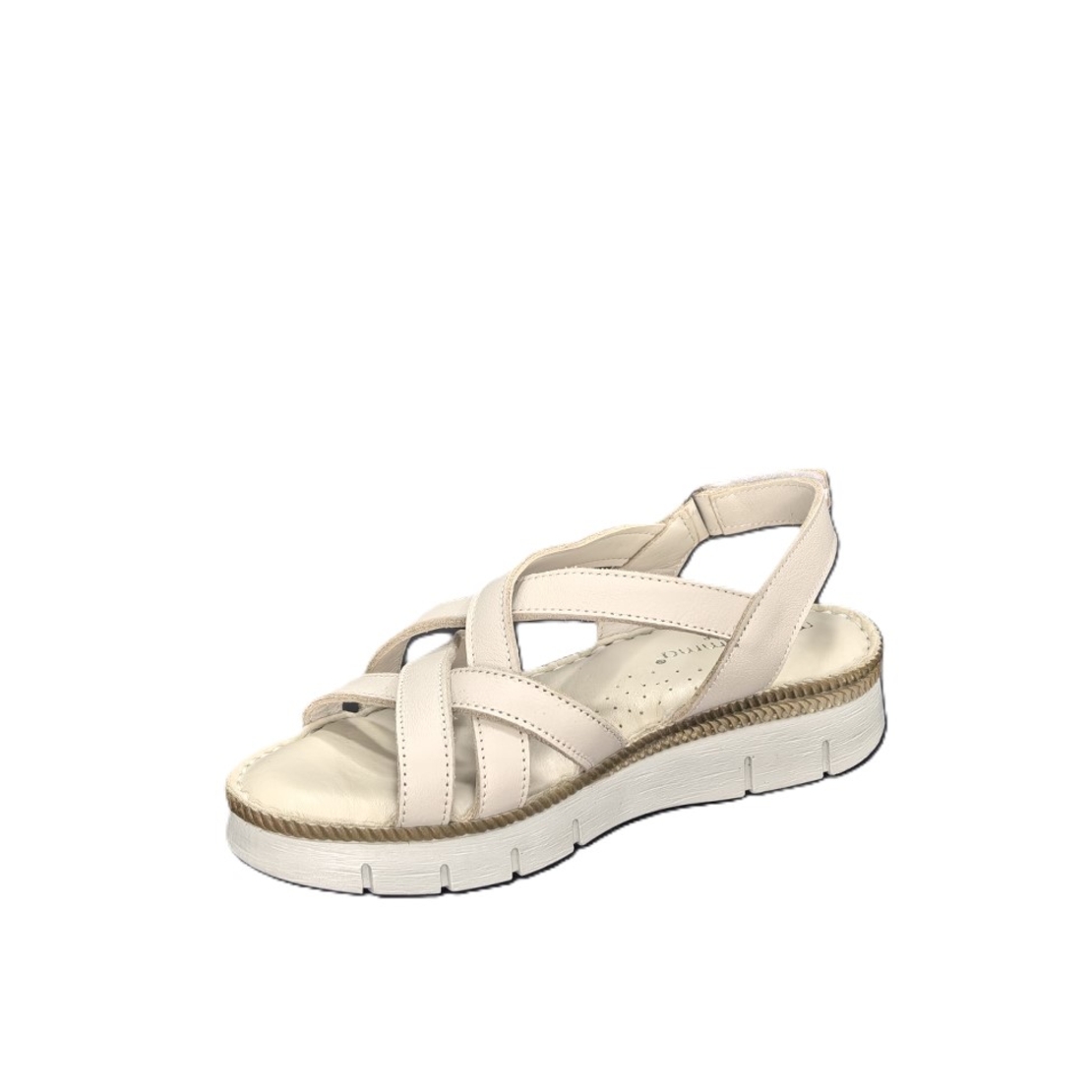 Women's sandals / genuine leather / 7367/beige / anatomical insole