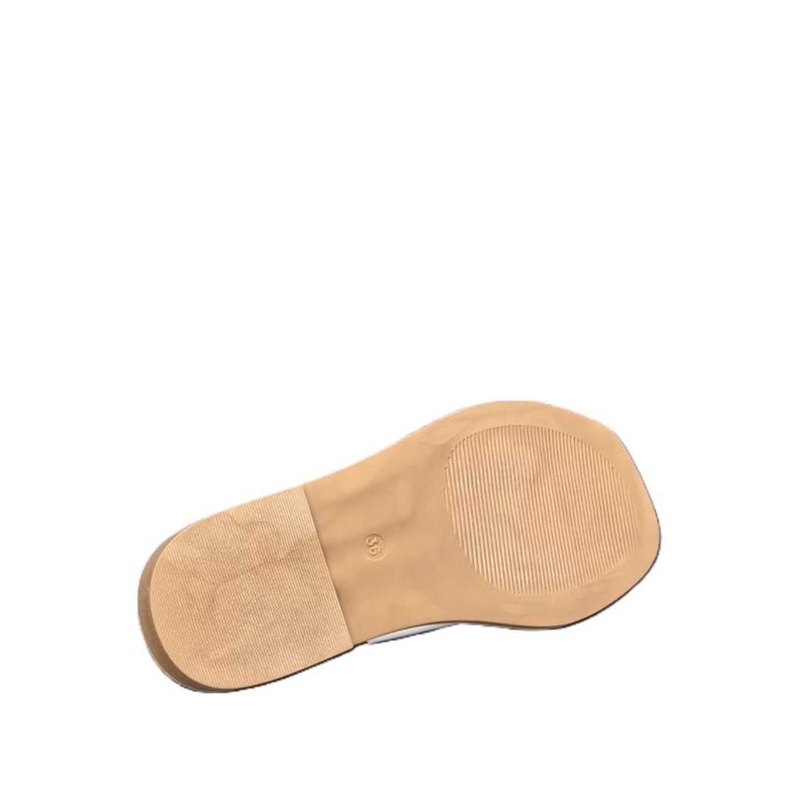 Women's slippers / genuine leather / 7566/white