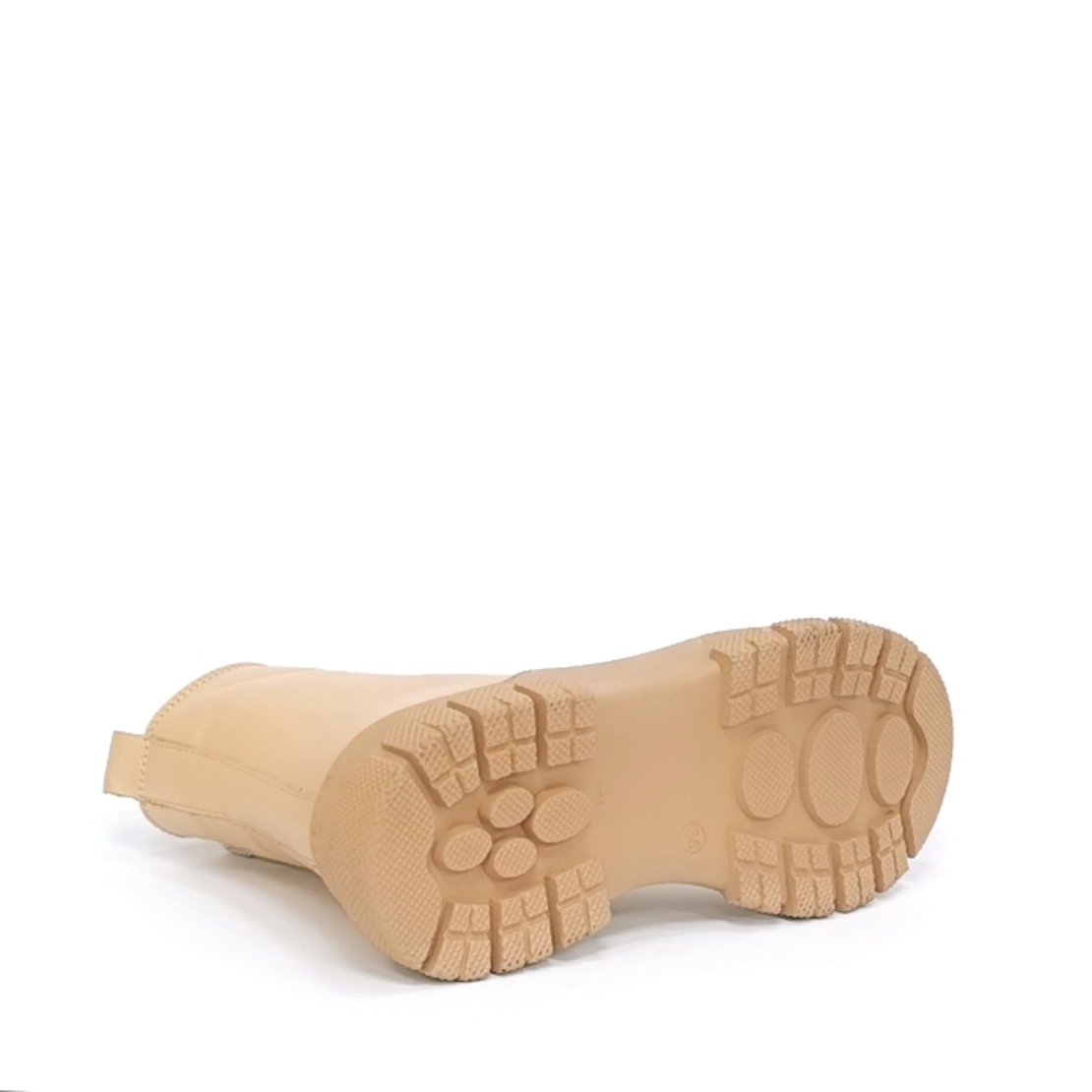 Women's casual boots made of natural leather in beige color/722340