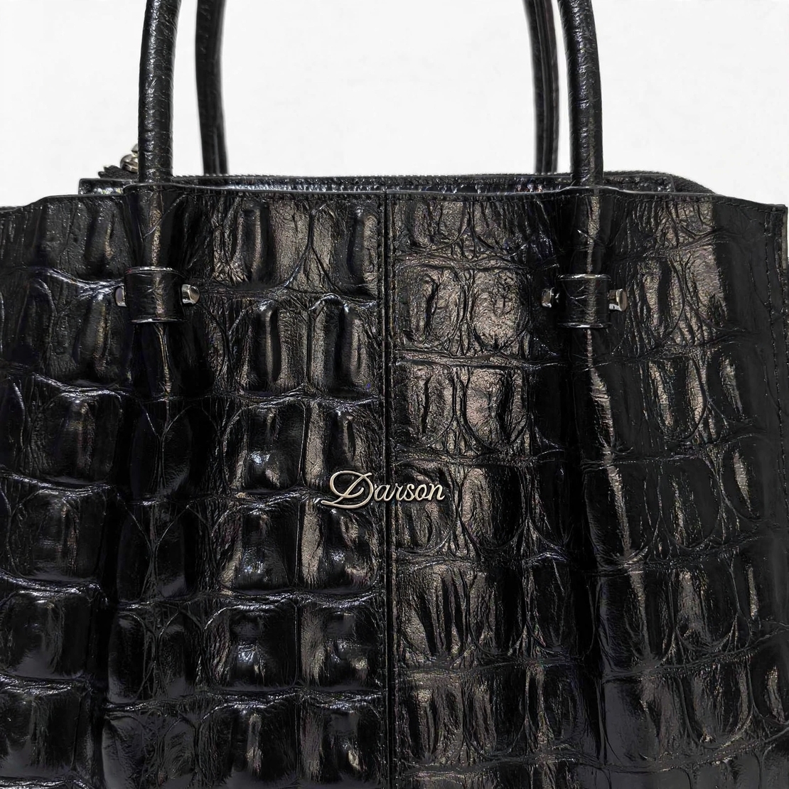 Women's handbag / genuine leather / 761-02 / black