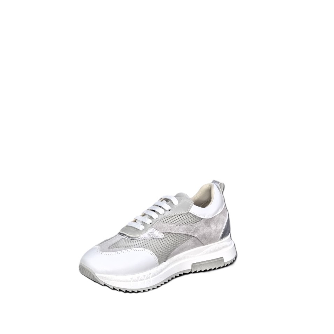 Дамски сникърс /естествена кожа /721-39/бяло+сиво