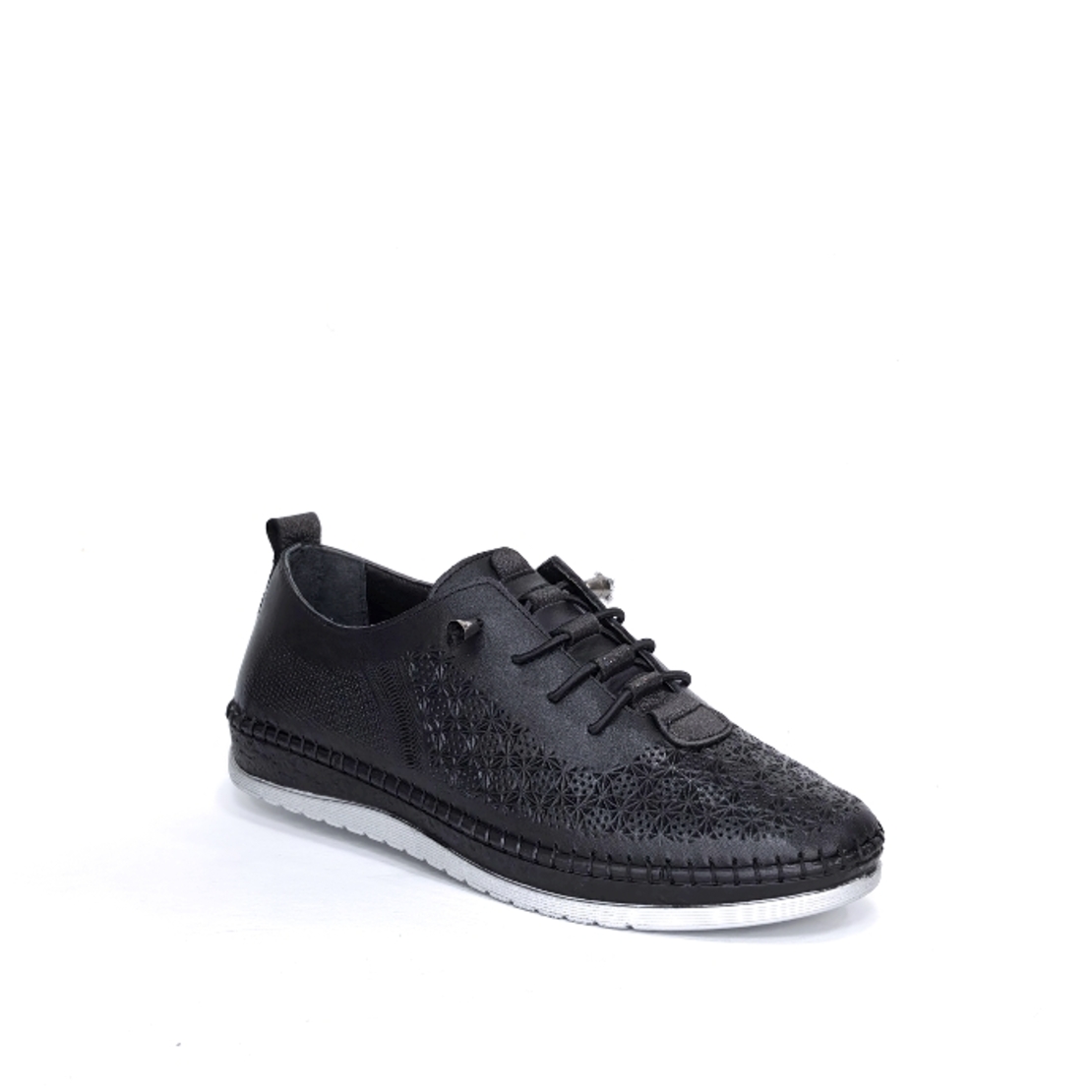 Women's casual shoes / genuine leather / anatomical insole / black / 756