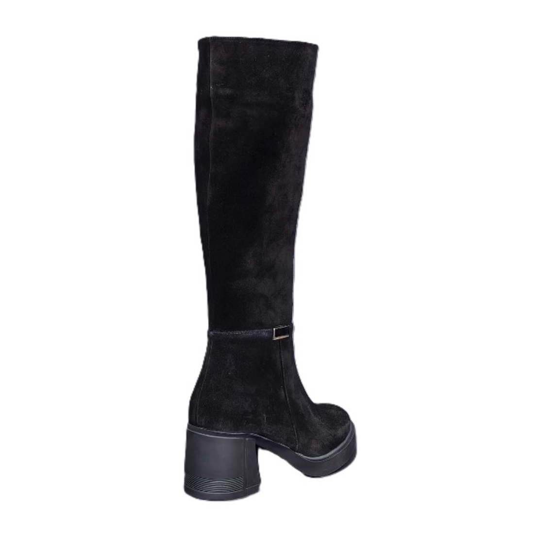 Женские элегантные сапоги/замша/натуральная кожа/75-64/черные