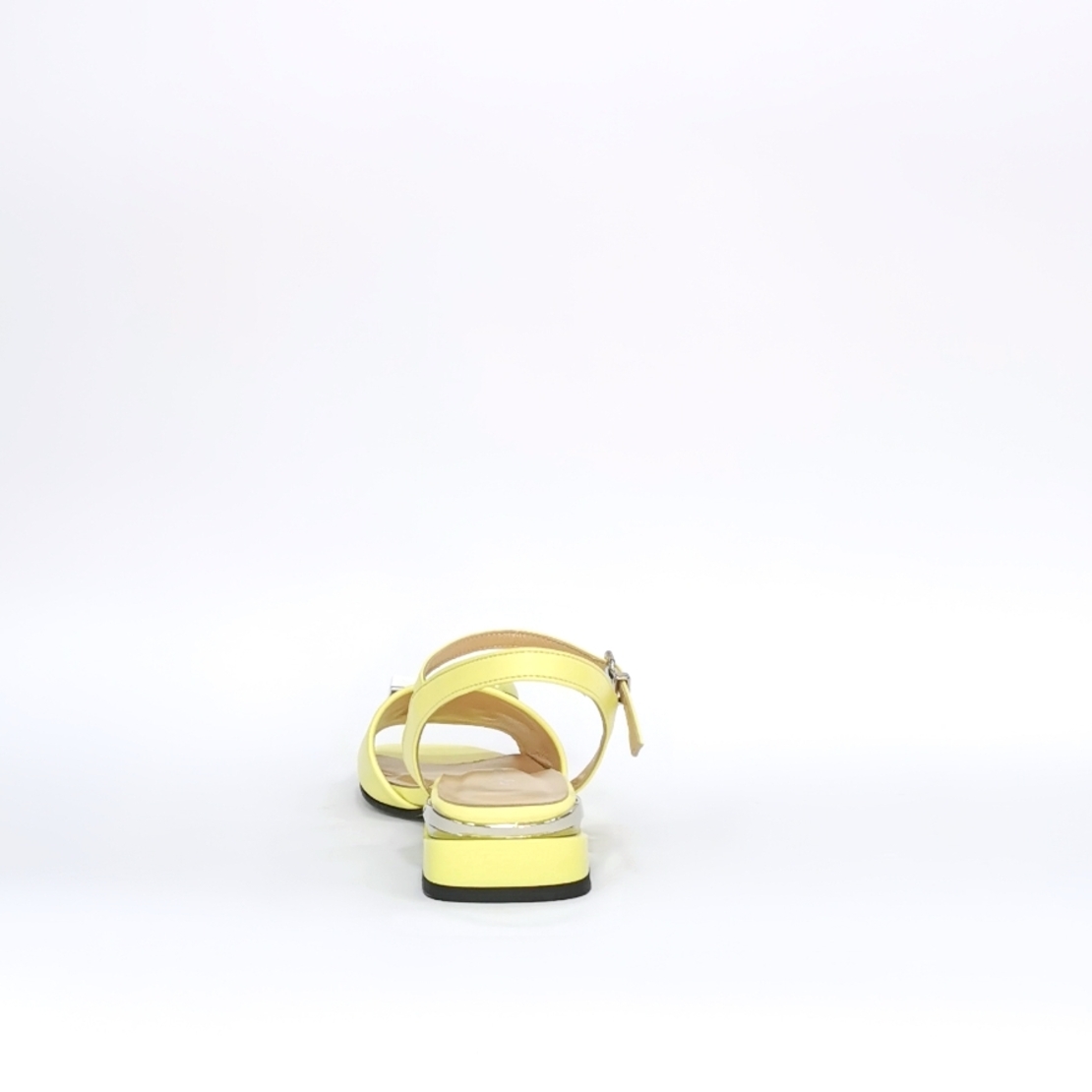 Women's elegant sandals  / natural leather /  yellow / 72357