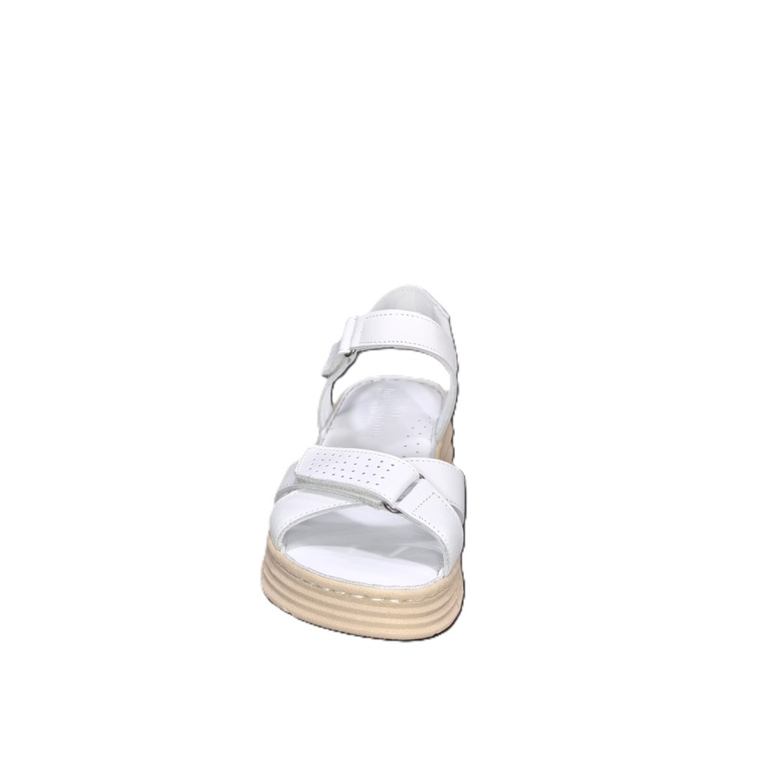 Women's sandals / genuine leather / anatomical insole /7041/white