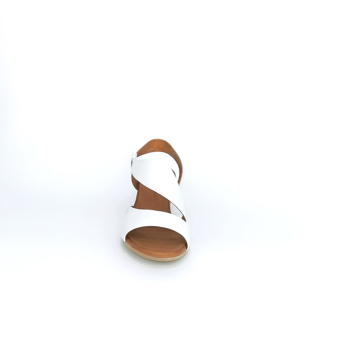 Women's elegant sandals / natural  leather / white/7108