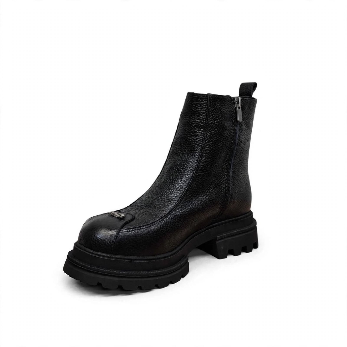 Women's boots with lamb's wool/genuine leather/79-28/black/