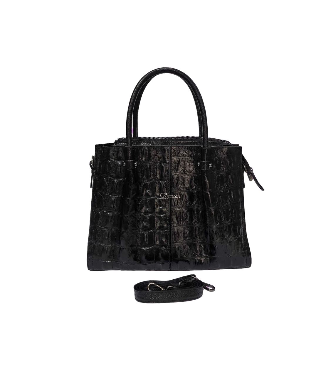 Women's handbag / genuine leather / 761-02 / black