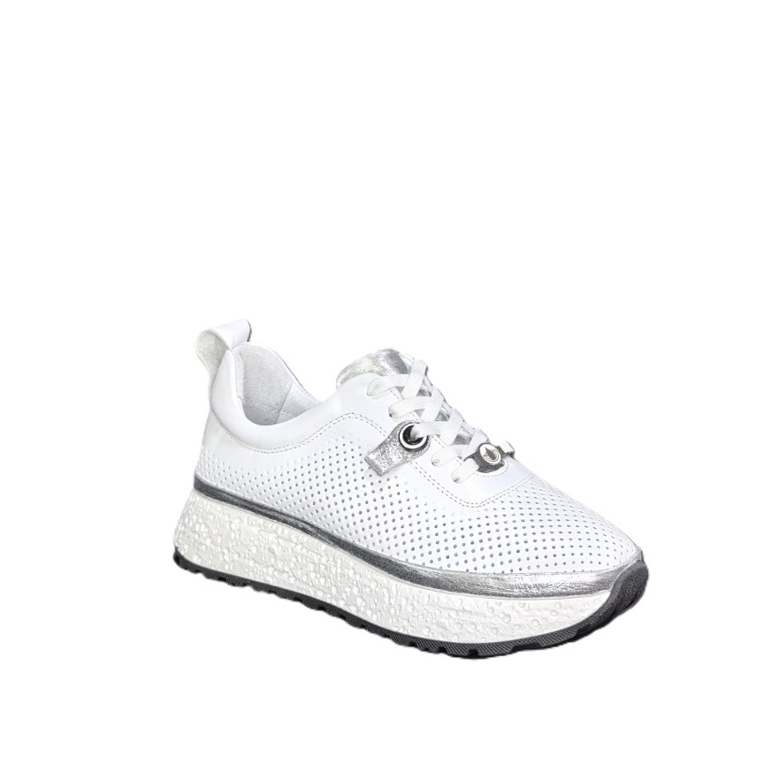 Дамски сникърс /естествена кожа /715-52/бяло