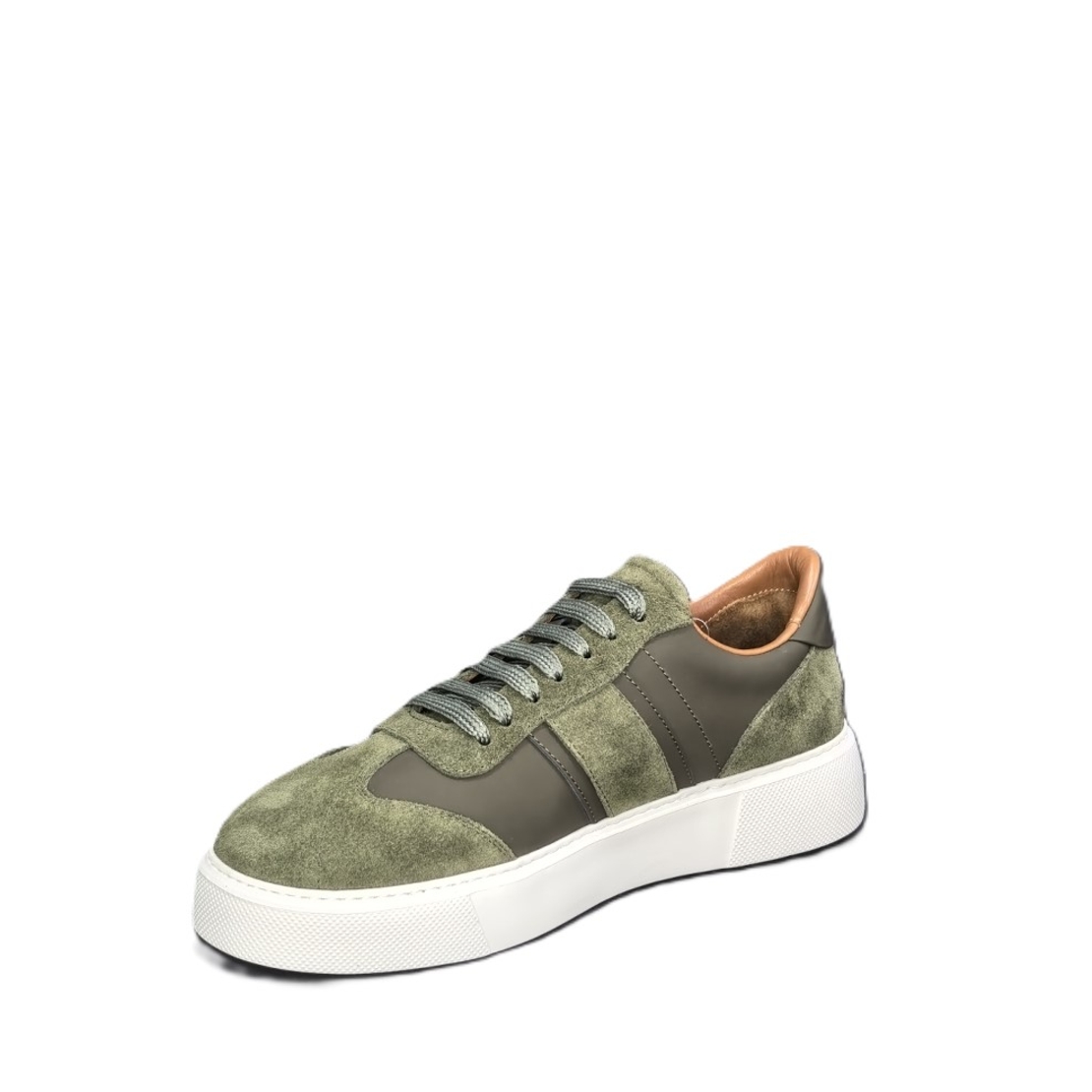 Men's sneakers / sneaker / genuine leather /74-30/green