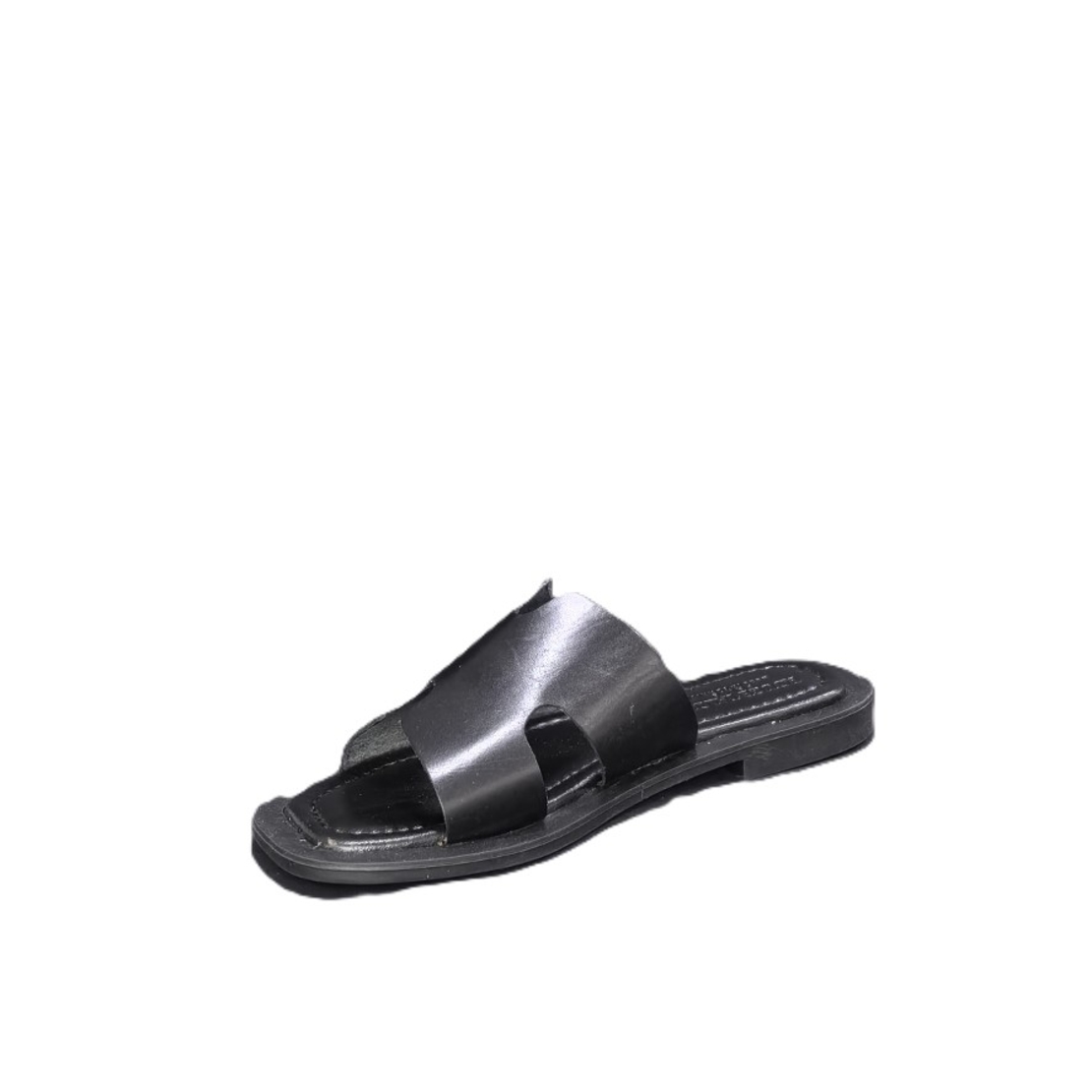 Women's slippers / genuine leather / 7566/black