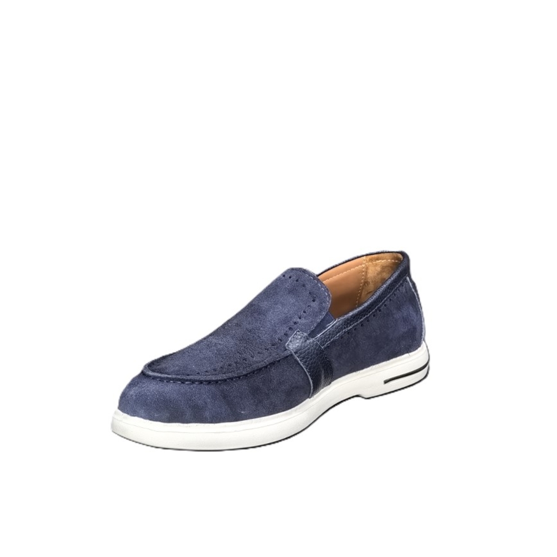 Men's moccasins/ loafers/ genuine leather/74-50/blue