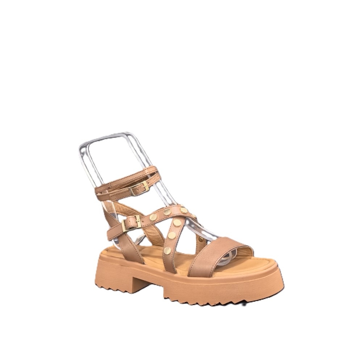 Women's sandals / genuine leather / 72-48 / taba