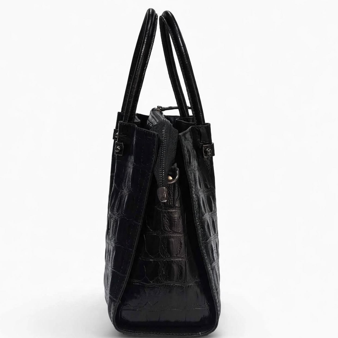 Women's handbag / genuine leather / 761-02 / black