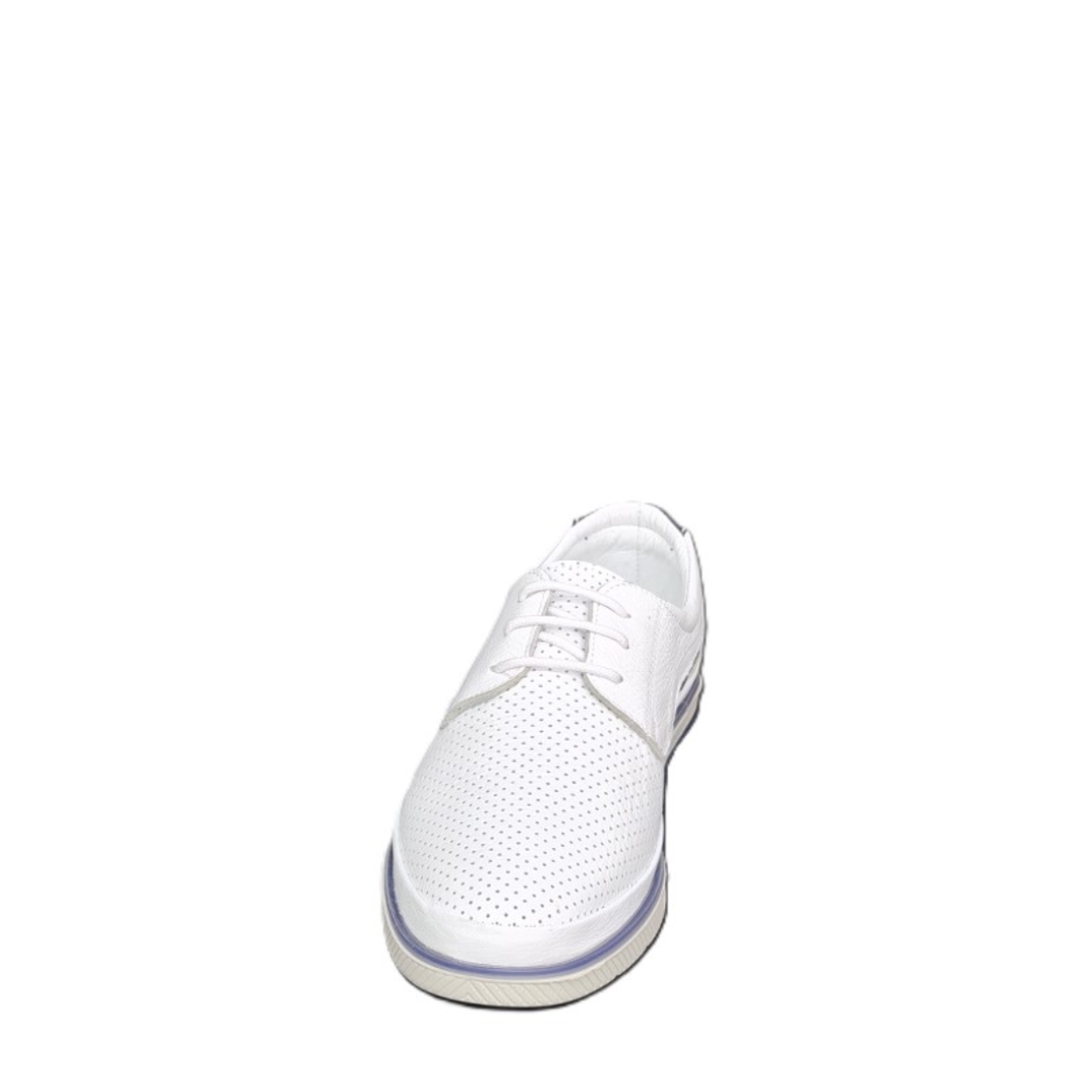 Мъжки мокасини / лоуфъри  / естествена кожа / 7426/бяло/ анатомична стелка