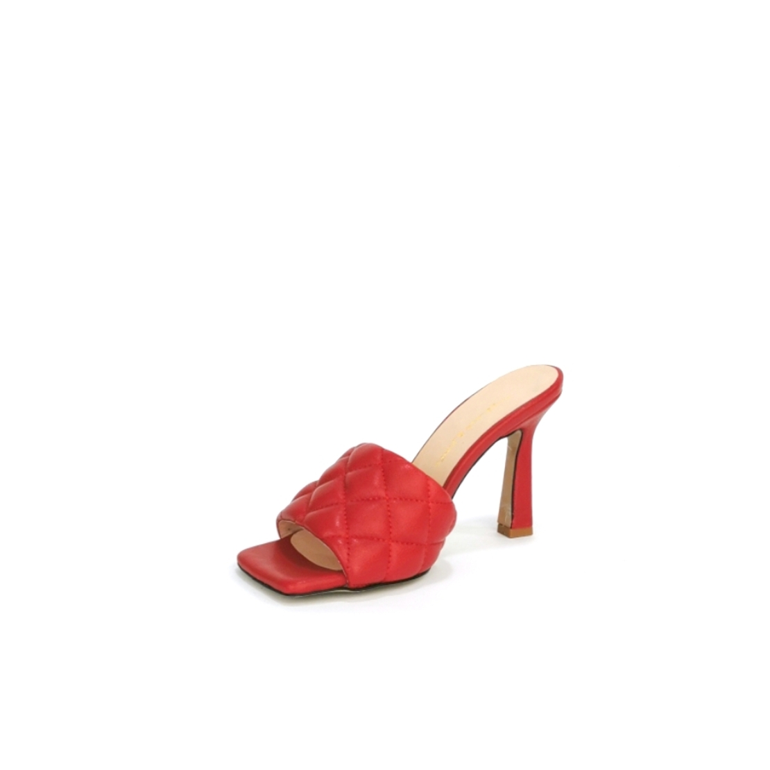 Women slippers /natural leatherin red color /7010