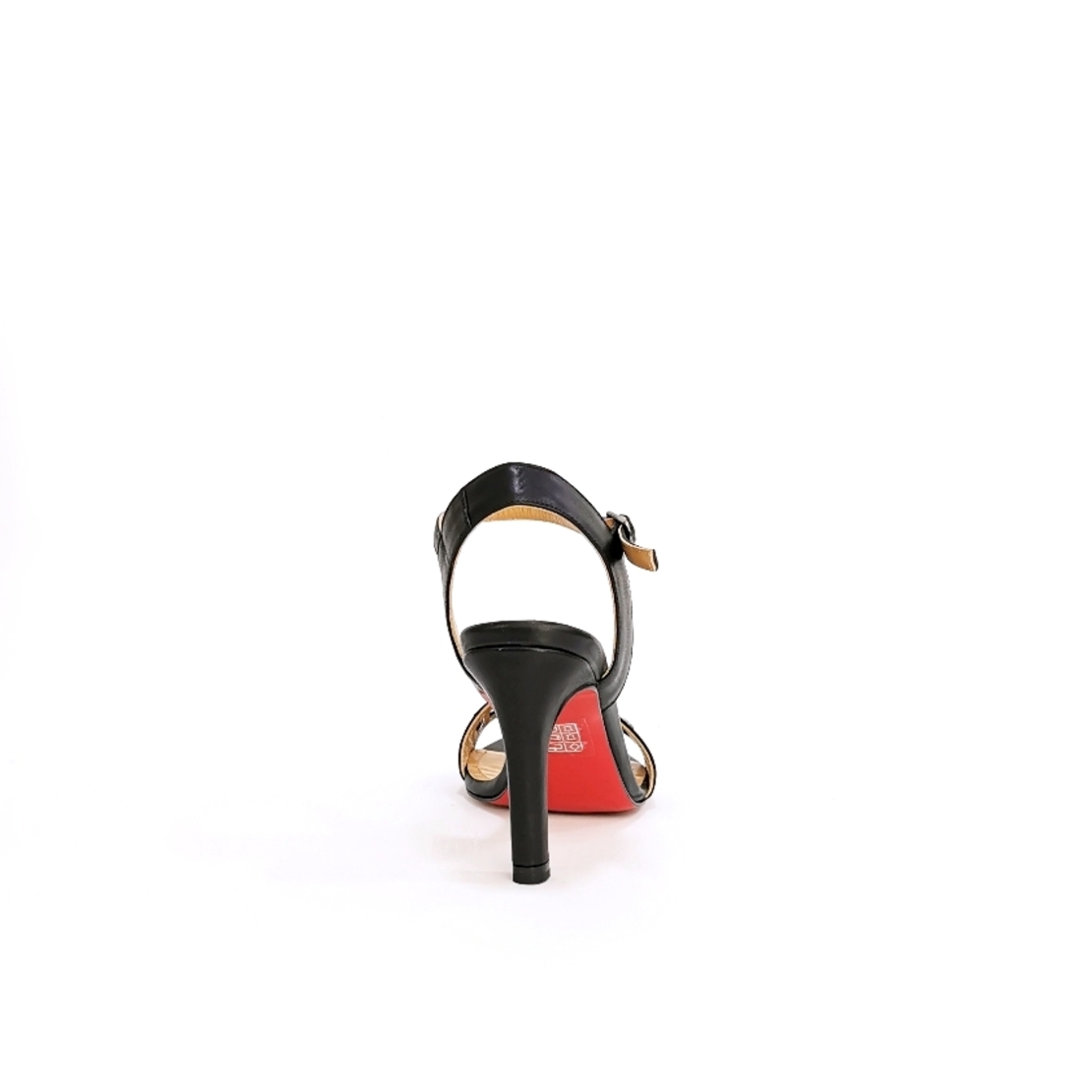 Women's elegant sandals/natural leather / black/71233