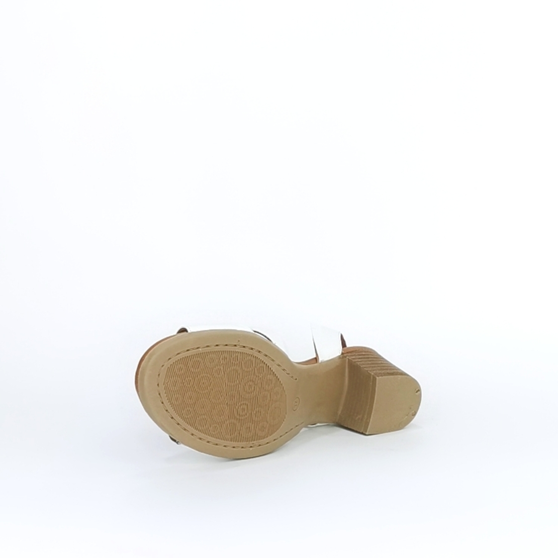 Women's elegant sandals / natural  leather / white/7108