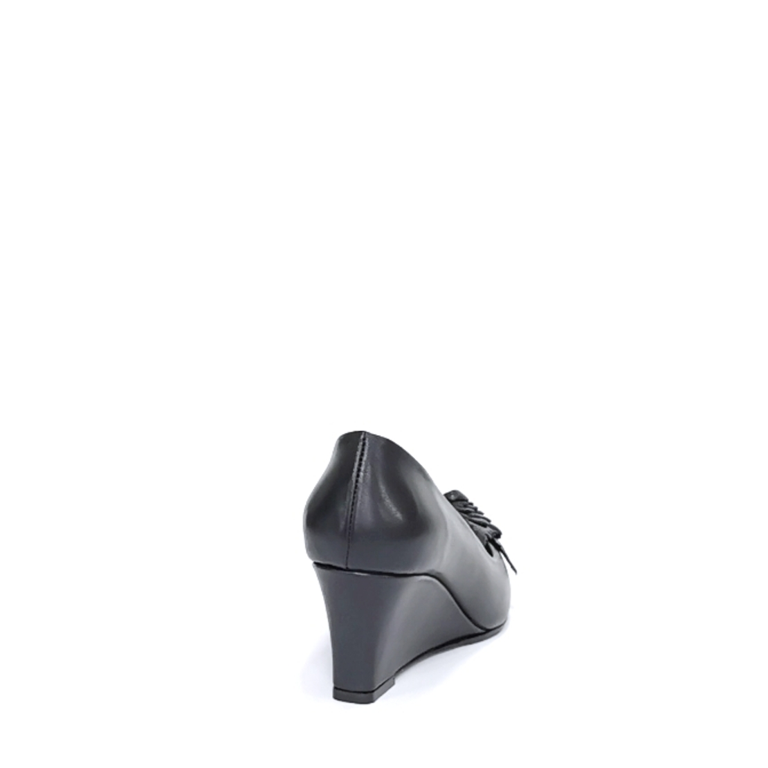 Women's elegant shoes made of natural leather in black/7077
