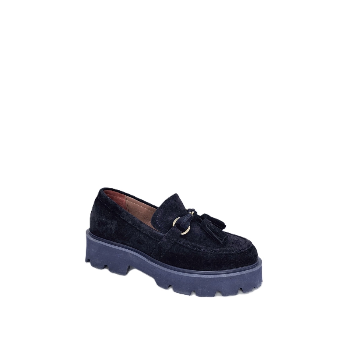 Women's moccasins / loafers / genuine leather / 71-19 / blue