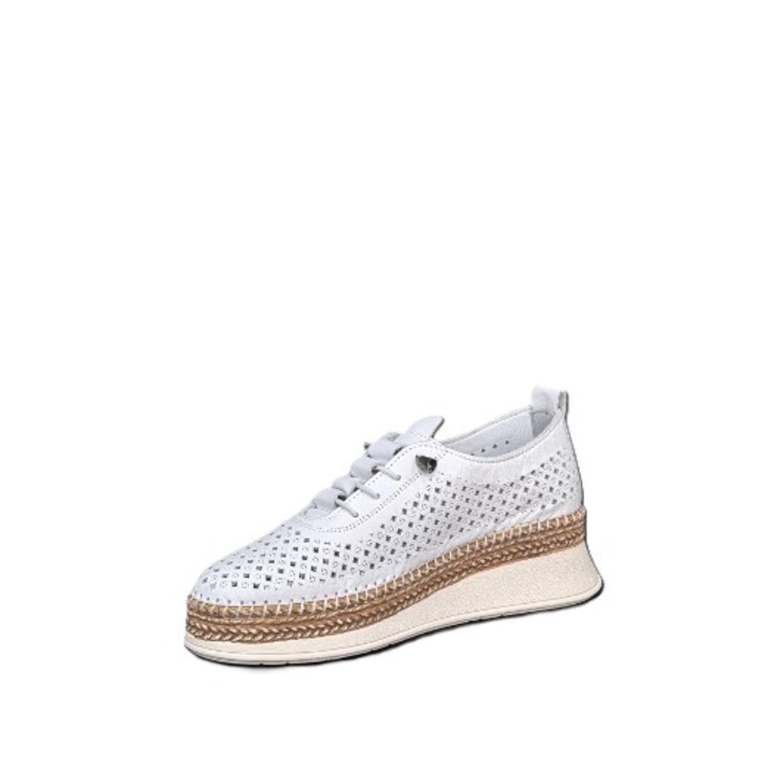 Women's casual shoes / genuine leather / anatomical insole / white / 736