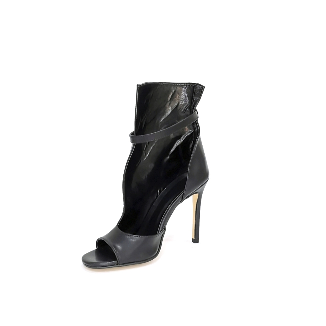 Women's elegant sandals / eco leather / black/7212