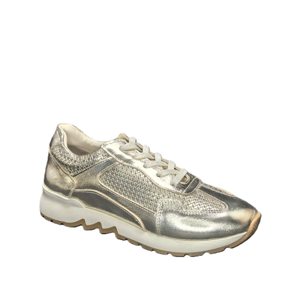 Women's sneakers / genuine leather / anatomical insole / 720-35 / gold