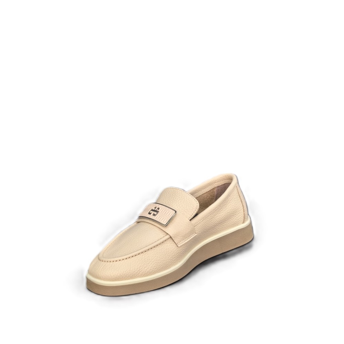 Дамски лоуфъри/ мокасини / естествена кожа /790-09/пудра/анатомична стелка