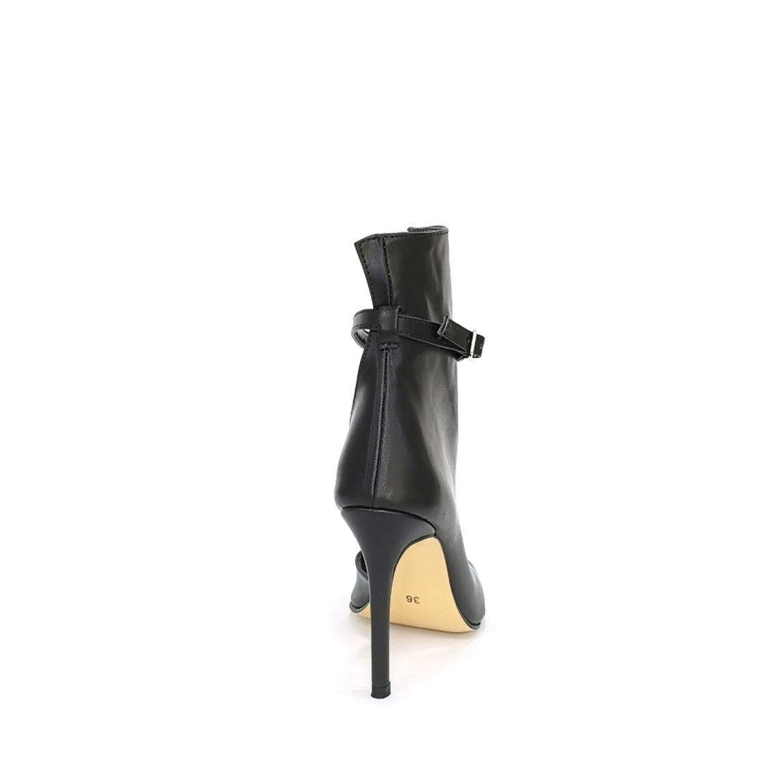 Women's elegant sandals / eco leather / black/7212