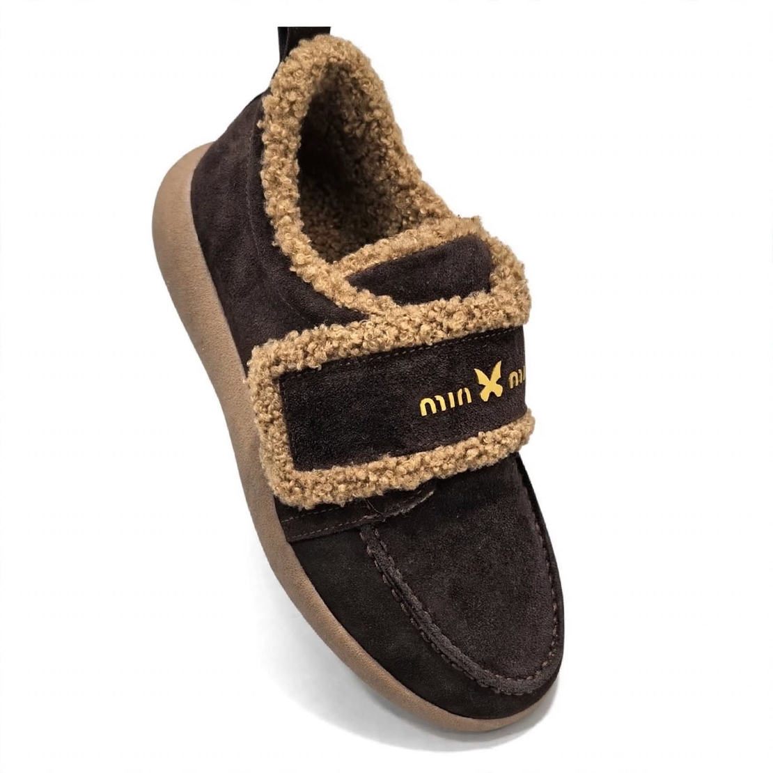 Women's loafers / genuine leather / 760-54 / brown suede