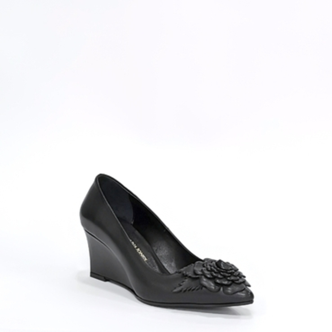Women's elegant shoes made of natural leather in black/7077